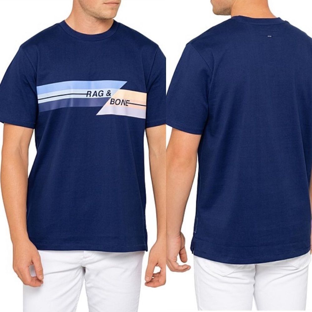 🚨 Rag & Bone Glitch Logo Cotton Tee